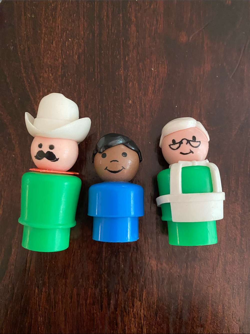 Fisher-Price Green and Blue Little People Figure Trio